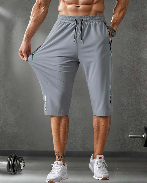 Byxor Elastisk Midja Capri Snabbtorkande Sport
