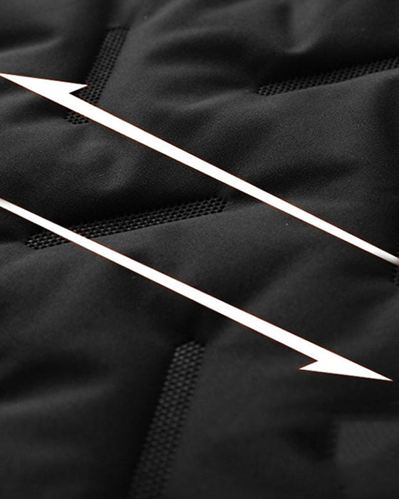 Väst Unisex Vinter Varm Casual Ärmlös Quiltad Med Fleece Foder