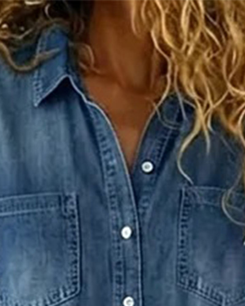 Byxdress Kort Ärm Denim