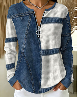 Topp Halv Dragkedja Casual Design