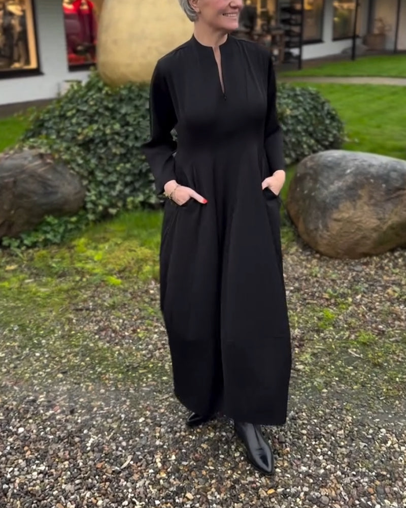 Elegant Och Stilig V-Ringning Klänning