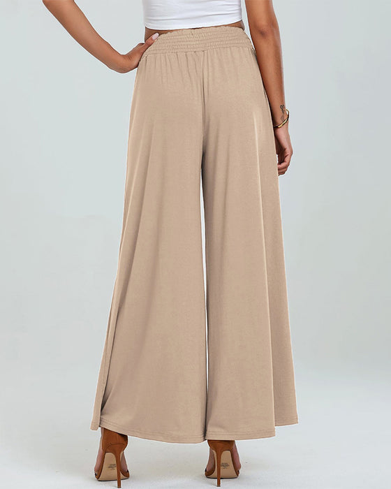 Byxor Ficka Elastisk Midja Bootcut