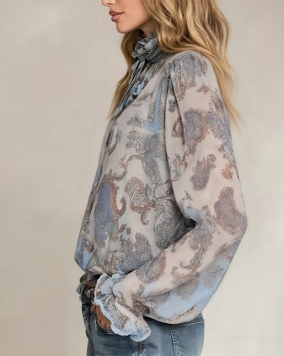 Blus Spetskant Dragsko Sheer