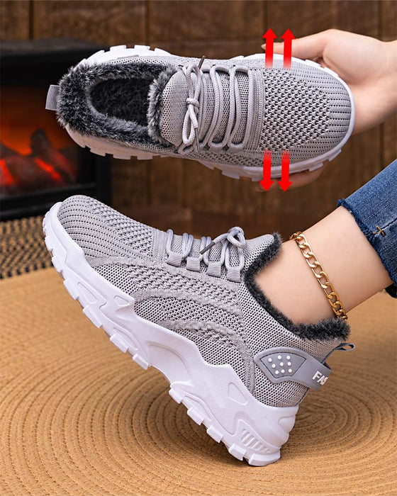 Sneakers Tjock Sula Fleecefodrade Snö