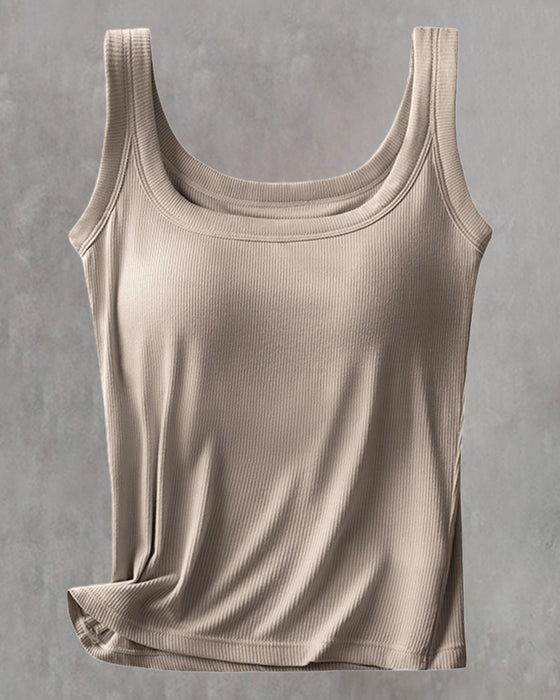 Linne I Enfärgat Med Inbyggd Bh