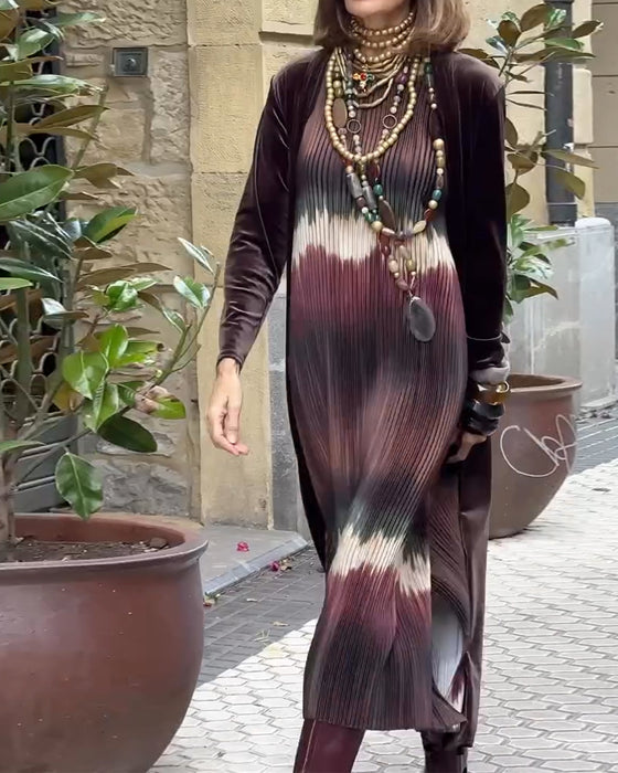 Klänning Moderiktig Gradient Veckad