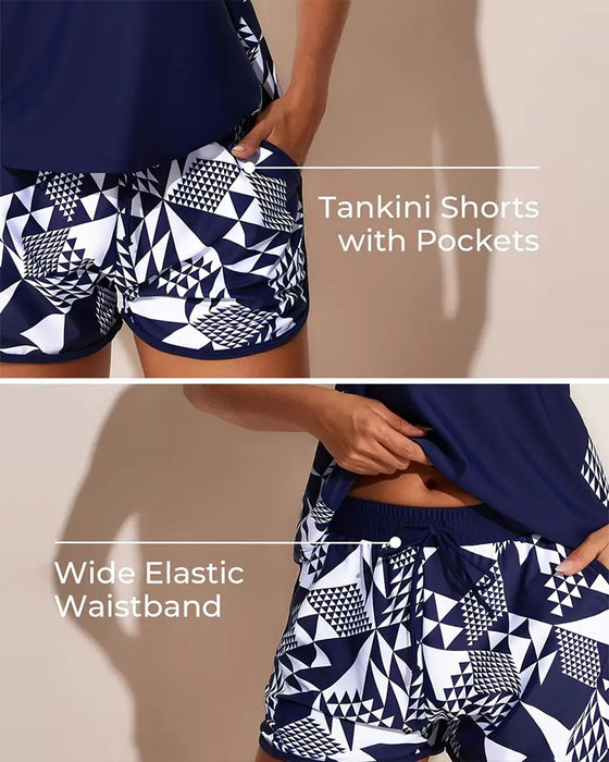 Badklänning Tanktop Geometrisk Tryck Tvådelad