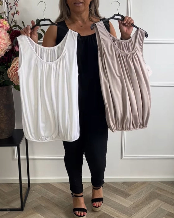 Tank Top Inbyggt Bh U-Ring Urskuren Casual