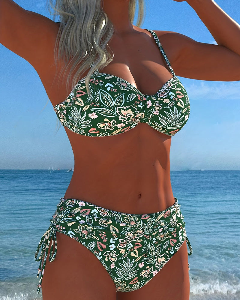 Bikini Blomma-Delad String