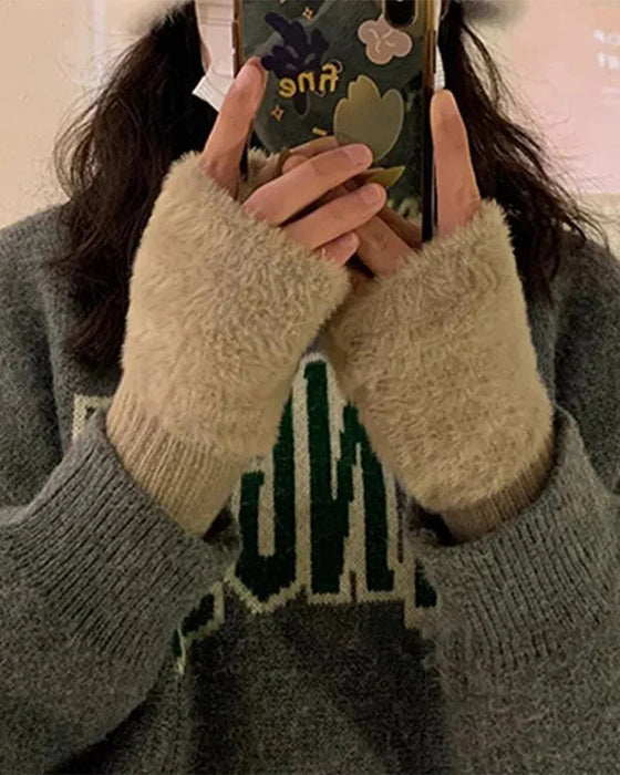 Handskar Enfärgad Modig Varm