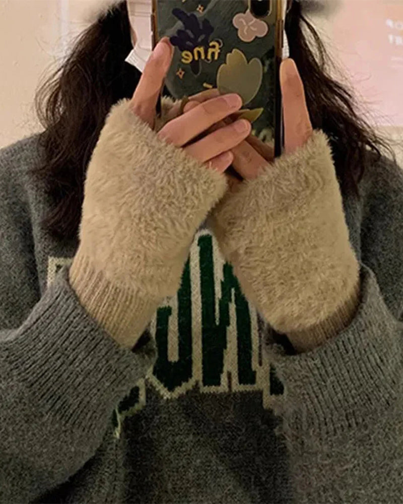 Handskar Enfärgad Modig Varm