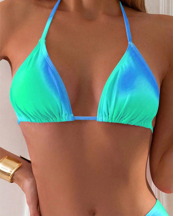 Bikini Tie Dye Tryckt