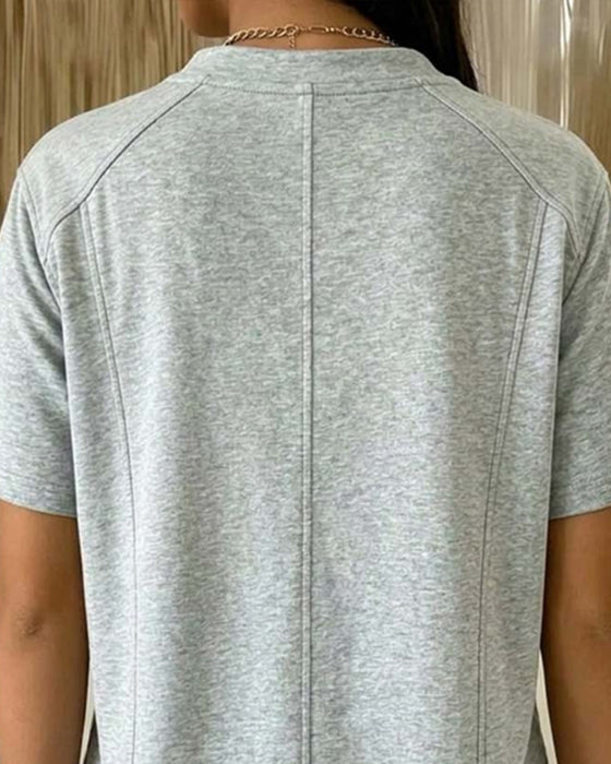 T-shirt Avslappnad Enfärgad