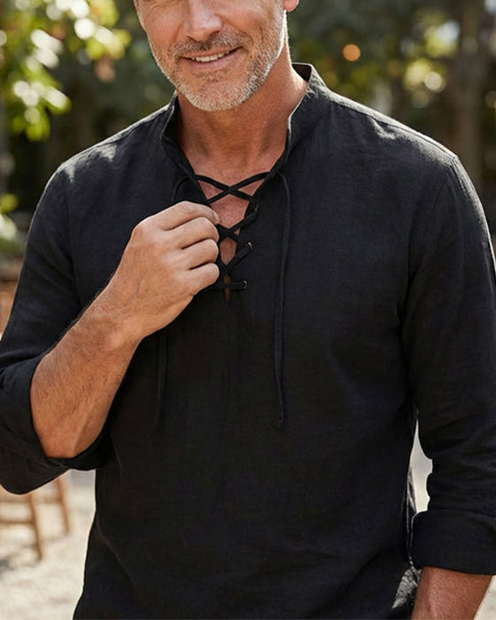 Skjorta Herr Ledig I Enfärgad – Klassisk, Bekväm & Mångsidig Att Kombinera 👔