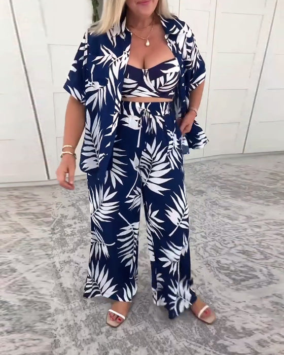 Baddräkt Tre-delad Hawaiiantryck