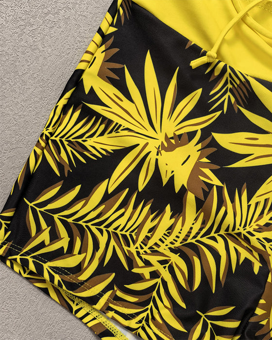 Bikini Högmidjad Boyleg Tryckt