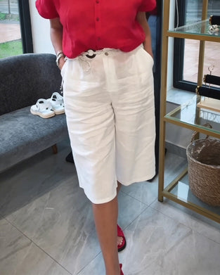 Byxa Hög Midja Loose Fit Knyt Midja Vida