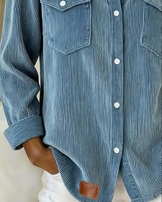 Långärmad Skjorta Med Slag Och Knappning