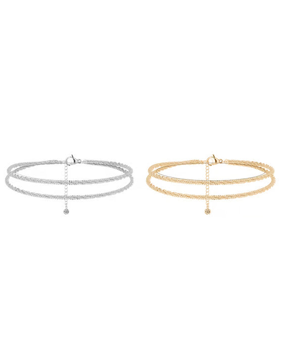 🏖️ Anklets Dam Kc Guld & Sterling Silver