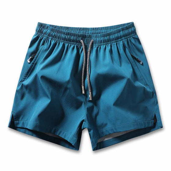 Shorts Herr Enkel Enfärgad Dragsko Ficka