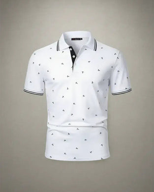 T-Shirt Polo Krage Pil Mönster Casual