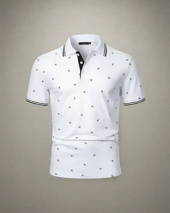 T-Shirt Polo Krage Pil Mönster Casual