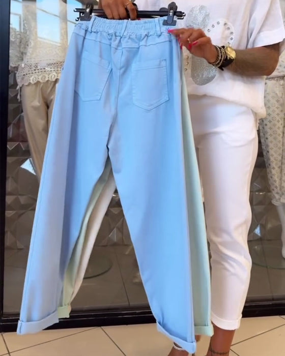 Byxor Casual Stretch Rak