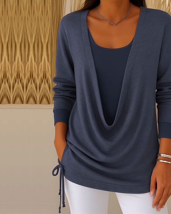 Toppar Fejk Tvådelad Mode