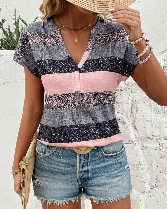 T-shirt V-ringad Kortärmad