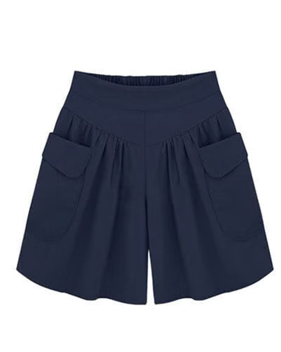 Shorts Lösa Hög Midja Smalnande