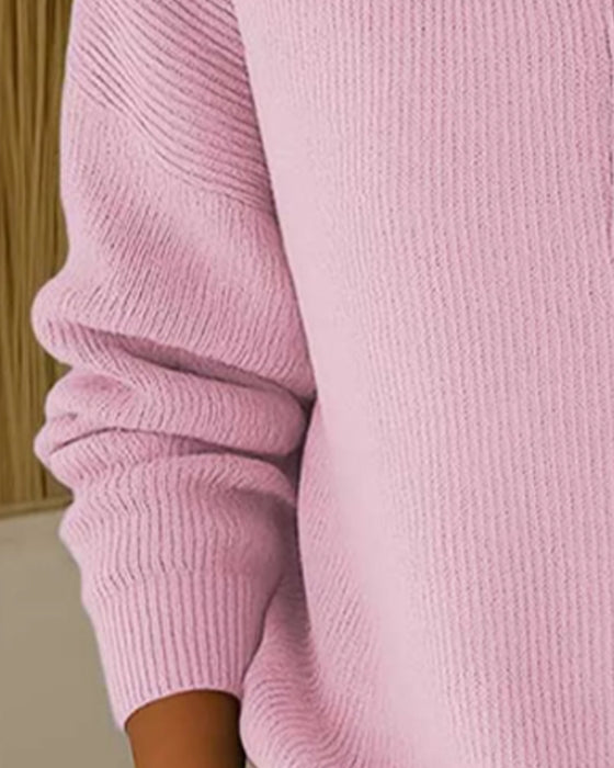 Tröja Halvknäppt Slag Enfärgad