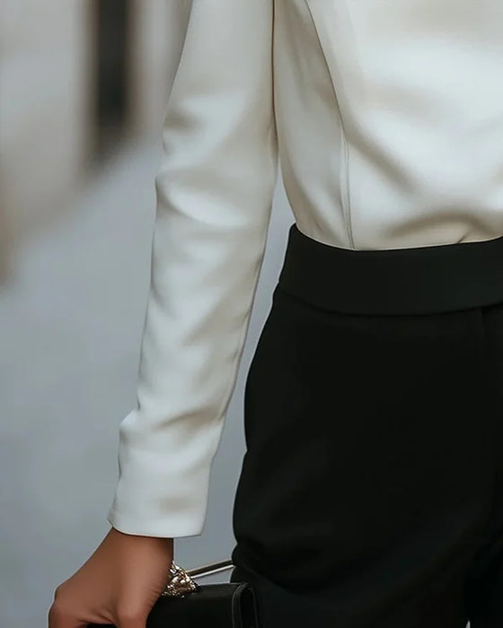 Top Knäppt Lång Ärm