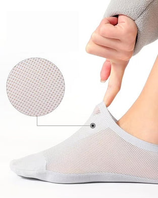 Ultratunna Linersockor Halkfria I Kammad Bomull, Osynliga Strumpor