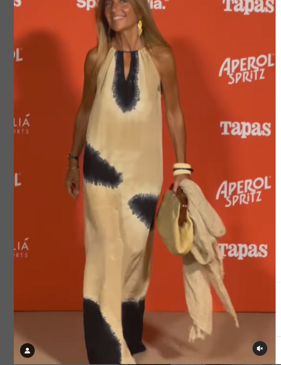 Klänning Ärmlös Gradient Halterneck