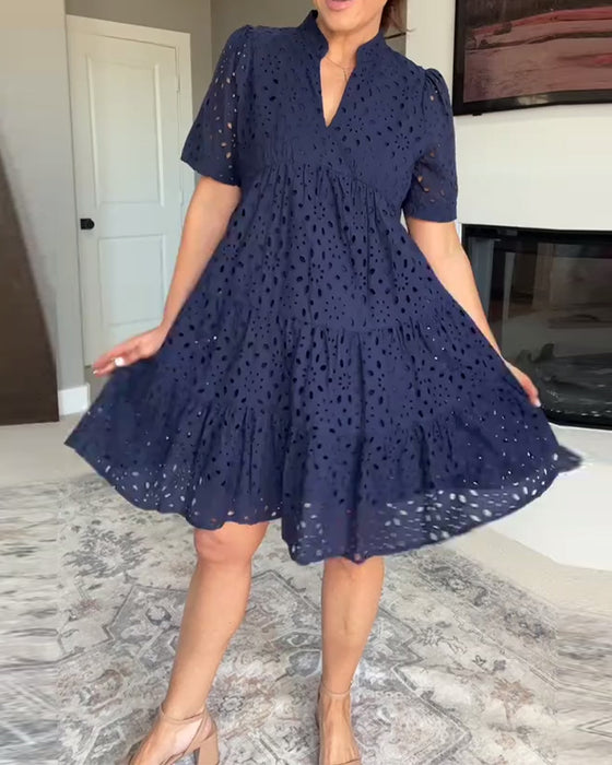 Klänning Ståkrage Urgröpning A-Linje