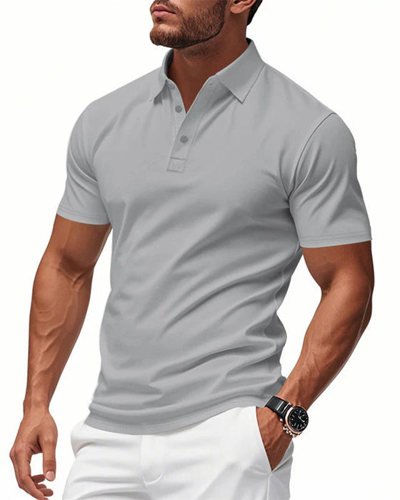 T-Shirt Herr Snabbtorkande Kortärmad Kavajslag