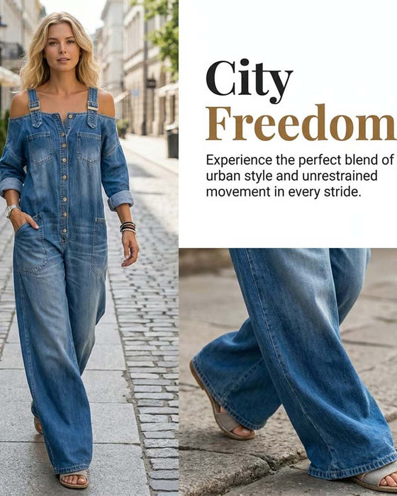 Jumpsuit Spagettiband Kall Axel Vida Ben Denim