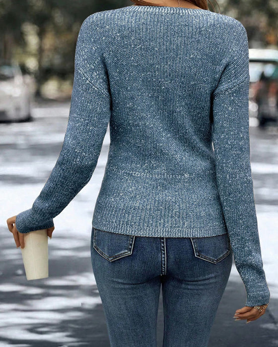 Tröja Elegant V-Ringning Ryschad