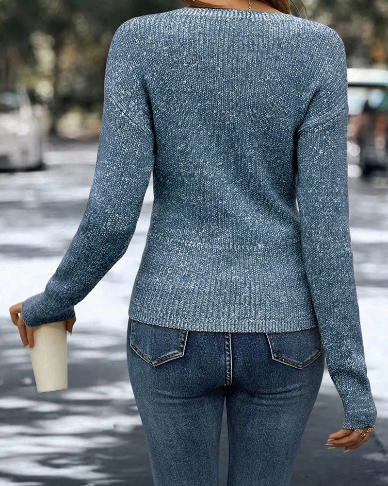 Tröja Elegant V-Ringning Ryschad