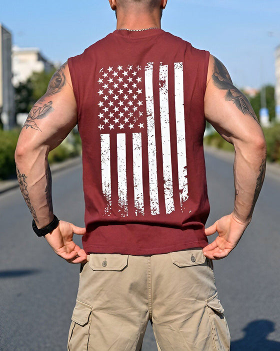 Linne Mode Tryck Ärmlös