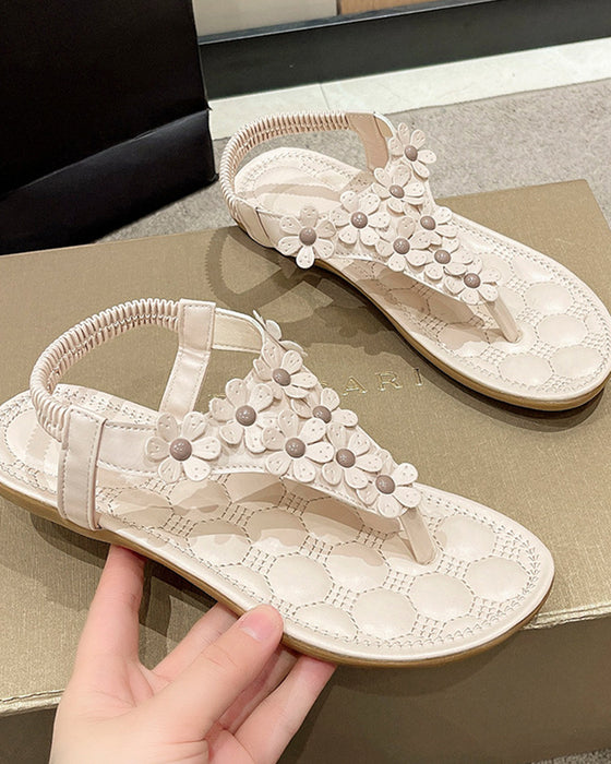 Strandtofflor Med 3D-Blommor