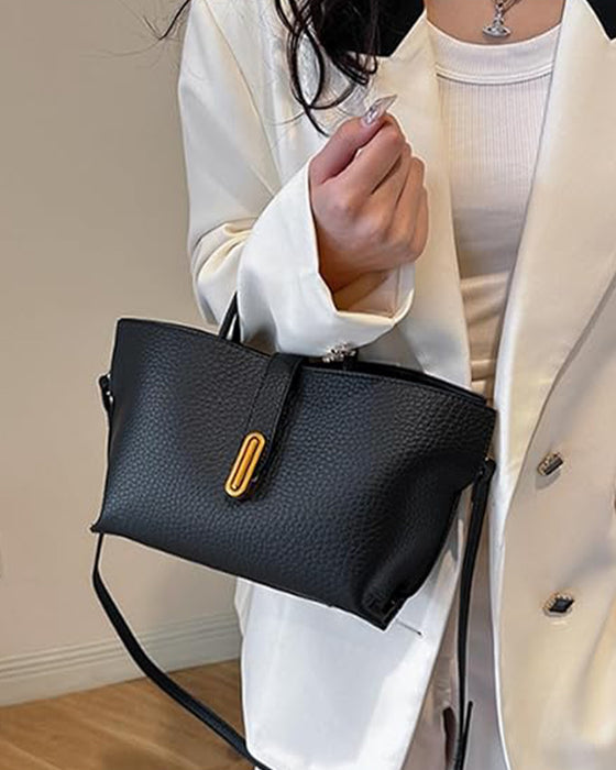 Damernas Elegant Enfärgad Fransk Stil Väska