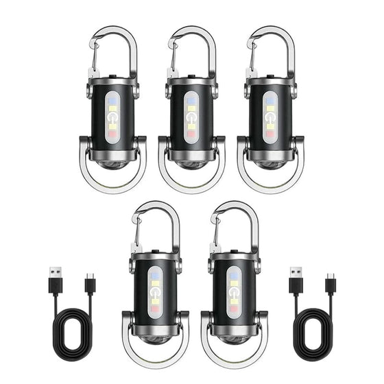 Uppladdningsbar Mini Ficklampa Nyckelring