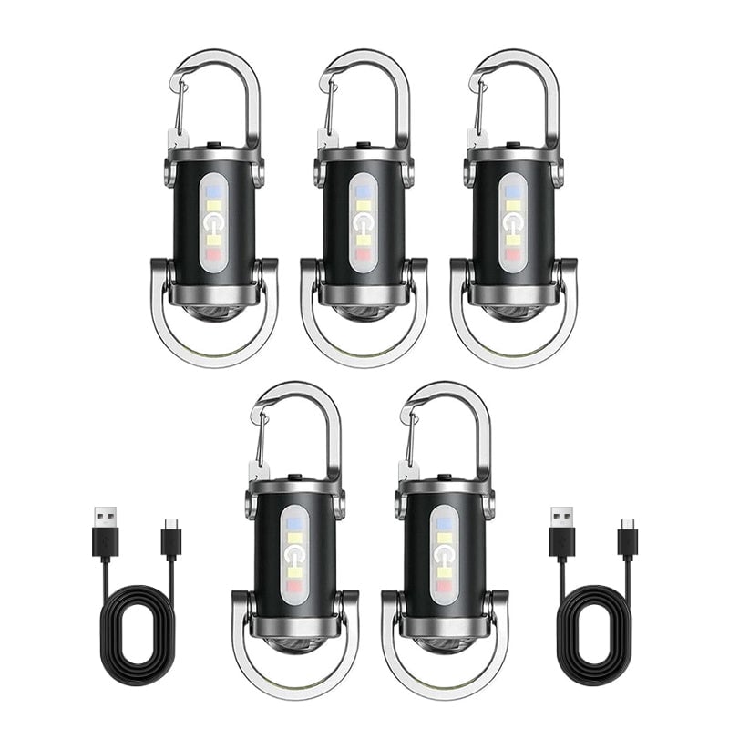 Uppladdningsbar Mini Ficklampa Nyckelring