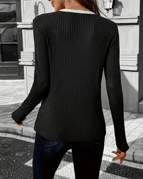 T-shirt med rund hals och avslappnad design