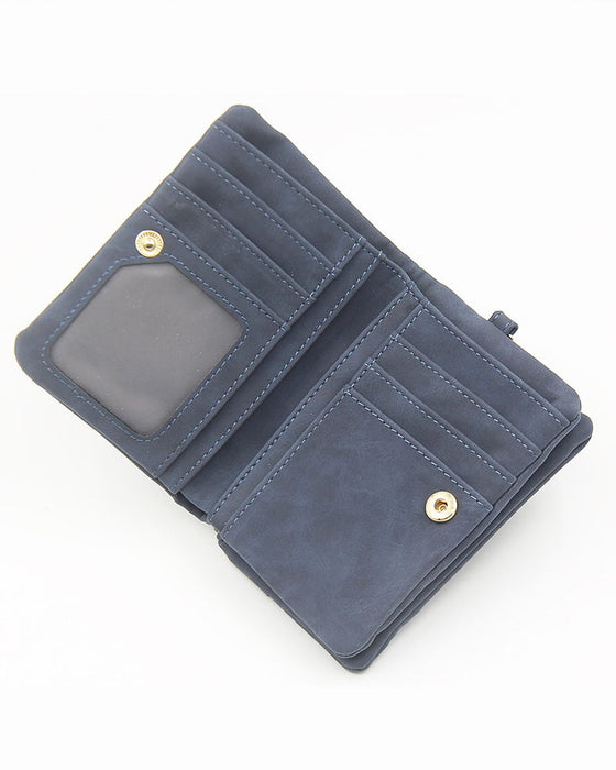 Dam Bifold Dragkedja Plånbok Enkel Kort Kortfodral