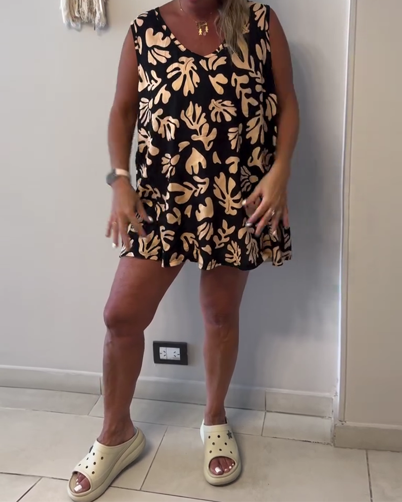 Linne Abstrakt Växttryck