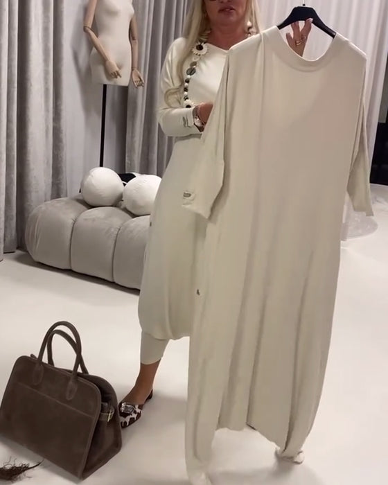 Jumpsuit Enfärgad Långärmad Avslappnad