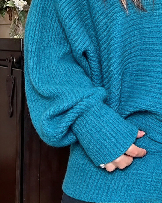 Pullover Stilig Fladdermusärm