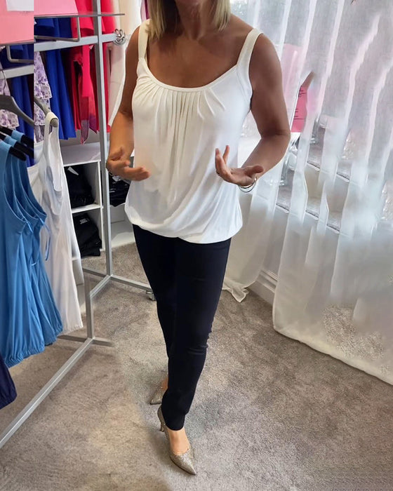 Set Plisserad rejäl avslappnad ärmlös topp